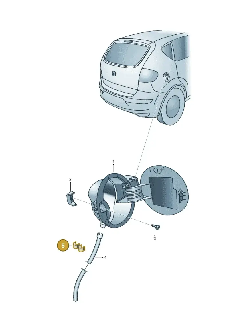 8A0201687 — SEAT ALTEA (2004-2006) diagram 418809500, position 5