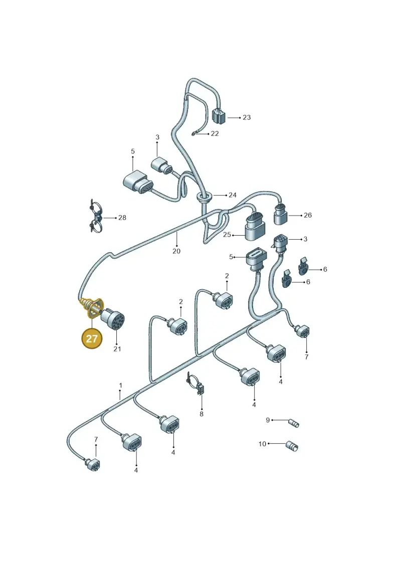 8A0945527 — SEAT Altea XL Reference (2013-2013) diagram 418971900, position 27