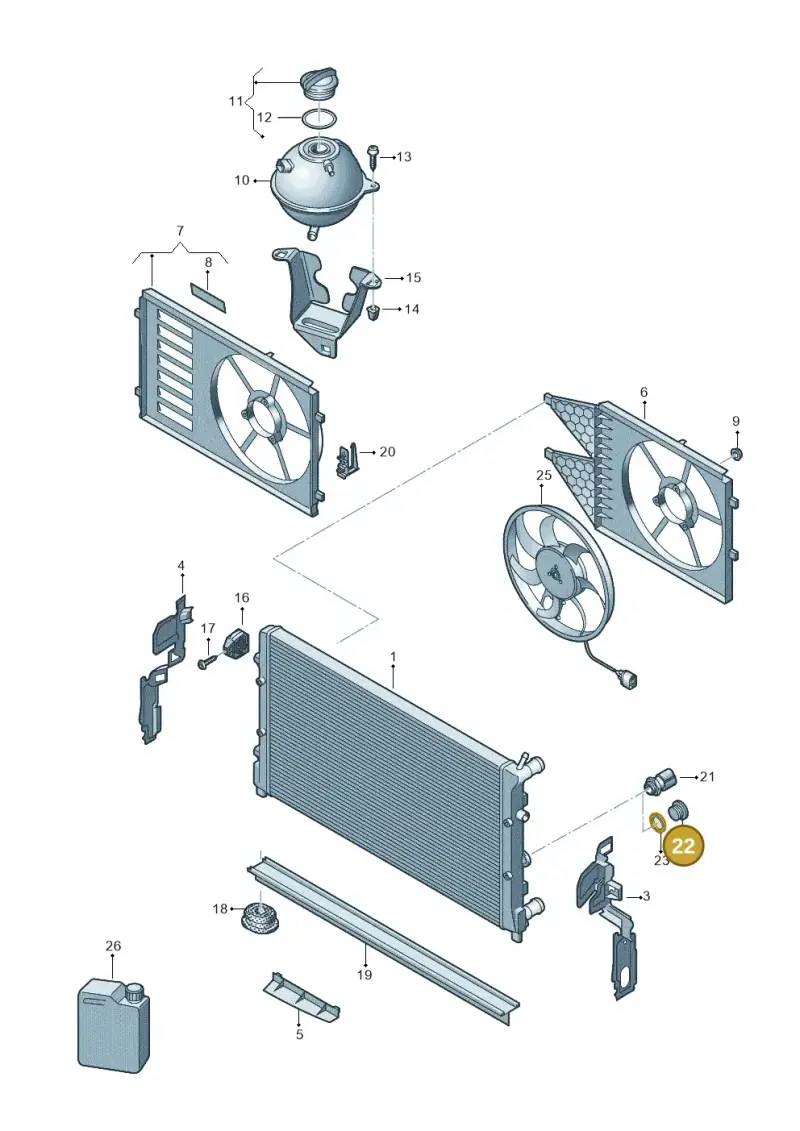 8D0121100 — SEAT Ibiza Stylance (2015-) diagram 773121860, position 22