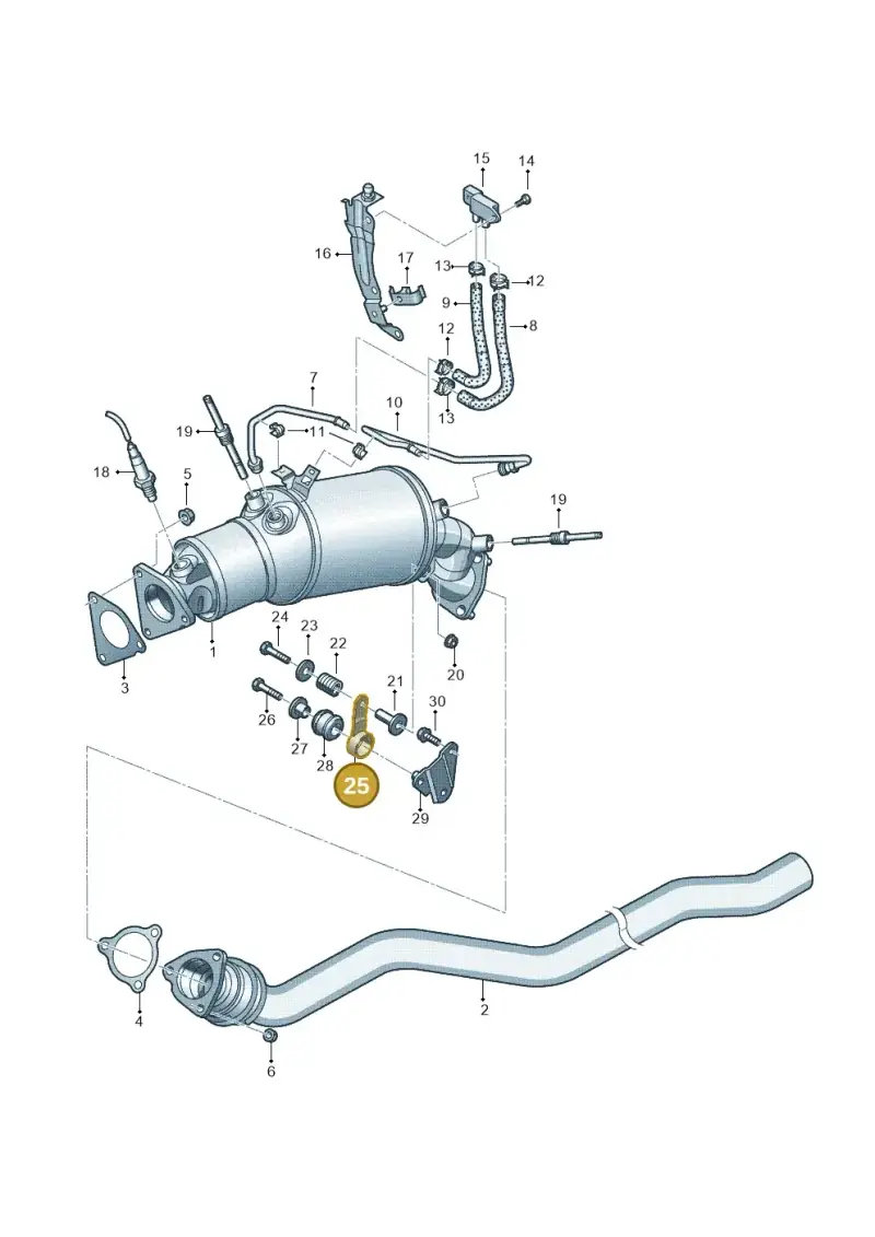 8D0253295C — SEAT Exeo ST Reference (2008-2011) diagram 636253500, position 25