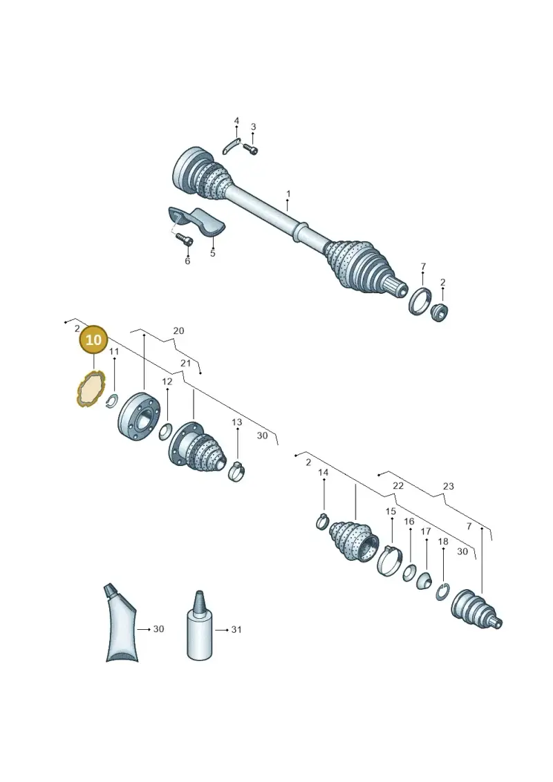 8D0407309A — SEAT Ibiza Reference (2012-2012) diagram 461407200, position 10