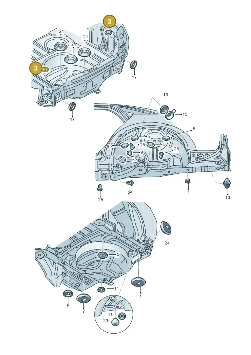 8D0803583H — SEAT Exeo ST Reference (2008-2011) diagram 249803370, position 3
