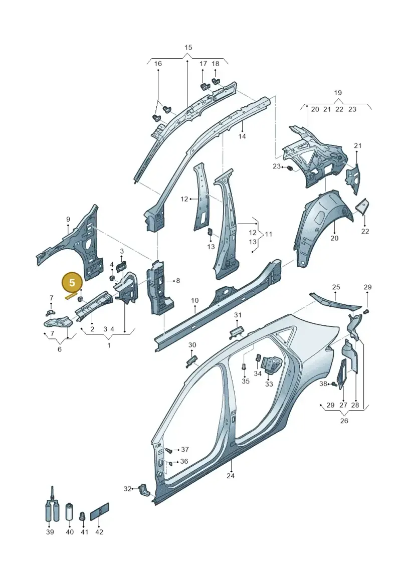 8D0805521A — SEAT Leon style (2019-) diagram 5fn809000, position 5