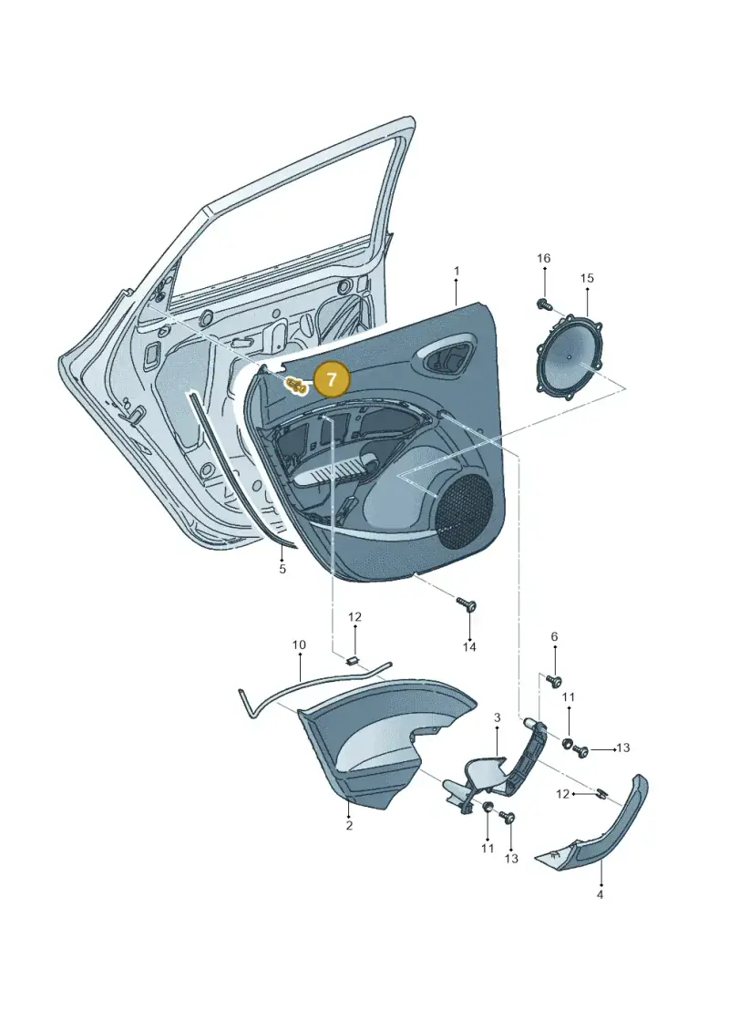 8D0839829 — SEAT Ibiza Stylance (2015-) diagram 639867400, position 7