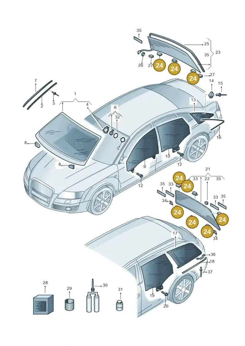 8D0845237 — SEAT Exeo ST Reference (2008-2011) diagram 454845000, position 24