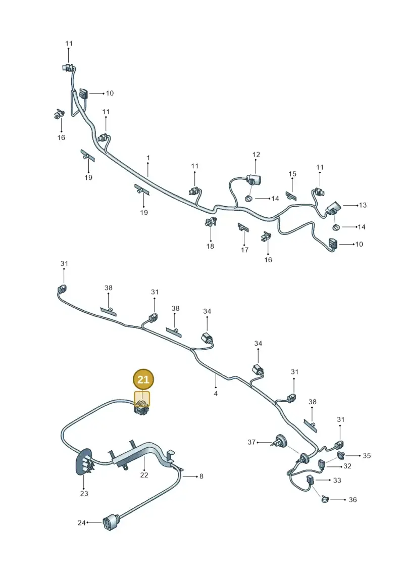8D0937733D — SEAT Exeo ST Reference (2008-2011) diagram 664972400, position 21