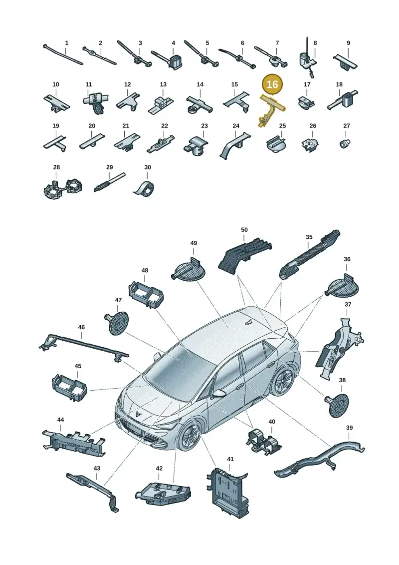 8D0971848AJ — SEAT EBoost CUPRA (2021-) diagram 10s971082, position 16