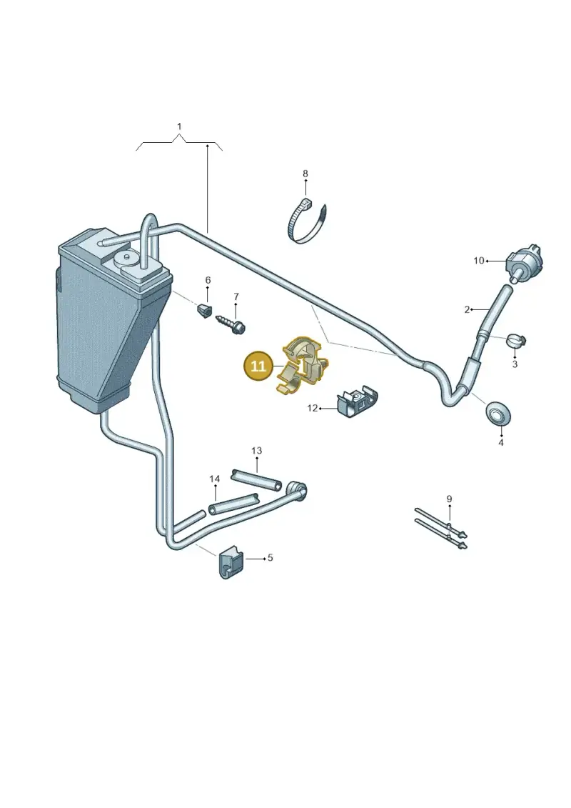 8D0971897 — SEAT Exeo ST Reference (2008-2011) diagram 273201950, position 11