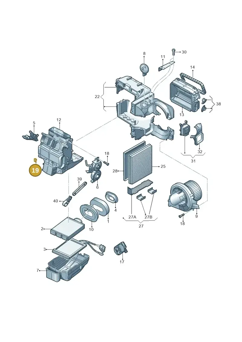 8D1820245 — SEAT Toledo Reference (2015-2019) diagram 253819250, position 19
