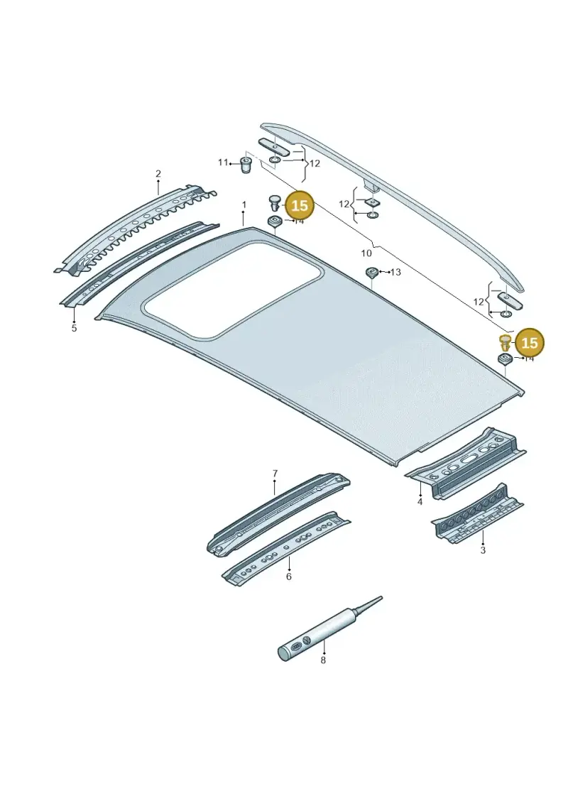 8D5827499 — SEAT Exeo ST Reference (2008-2011) diagram 249817200, position 15