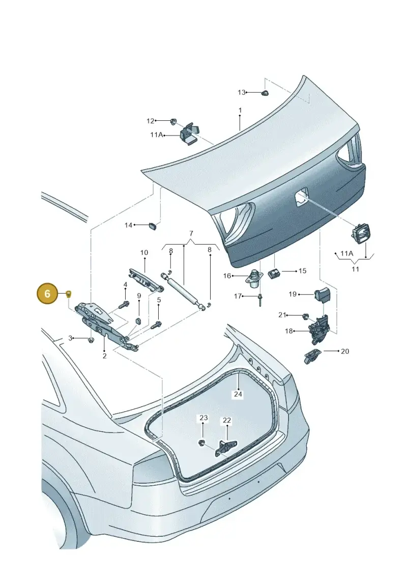8D5827499 — SEAT Exeo ST Reference (2008-2011) diagram 664827000, position 6