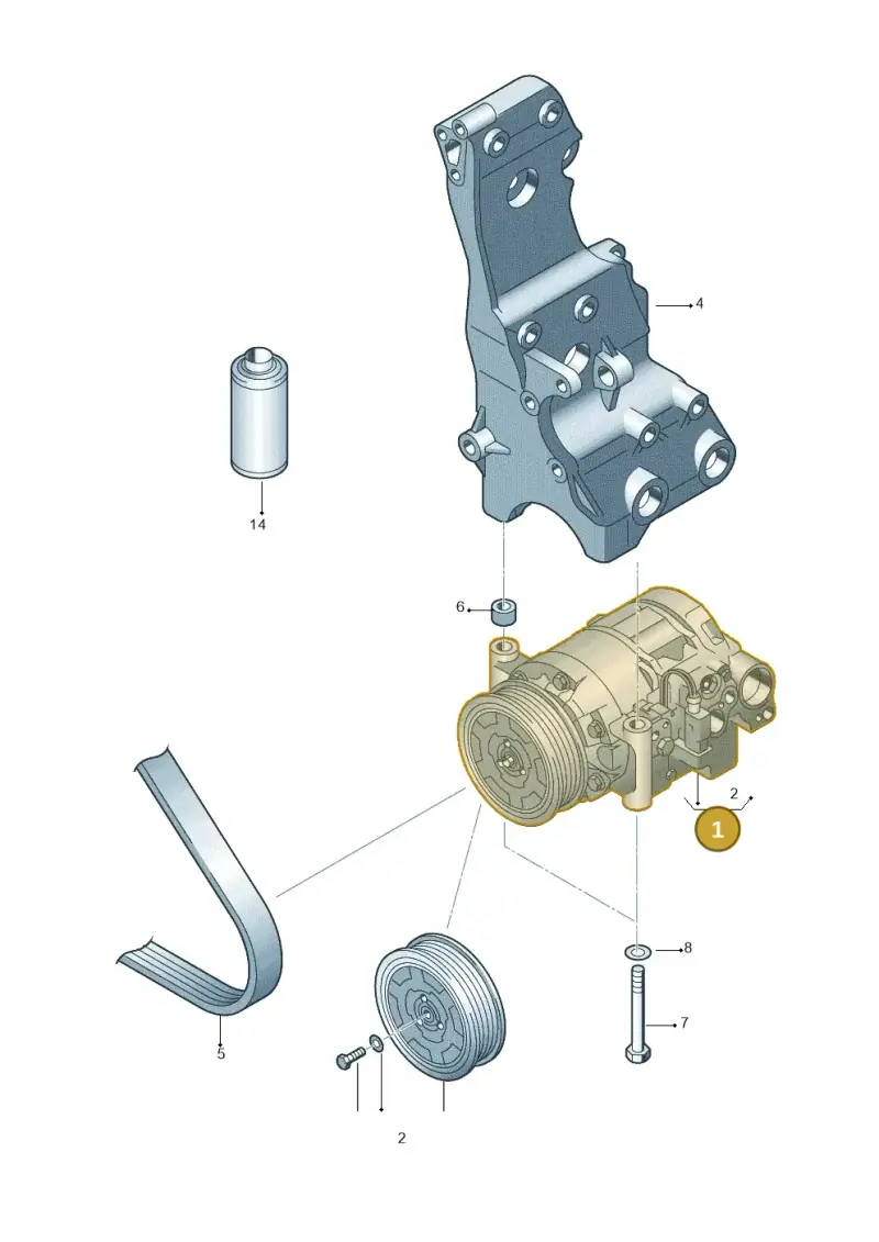 8E0260805CB — SEAT Exeo ST Reference (2008-2011) diagram 454260100, position 1