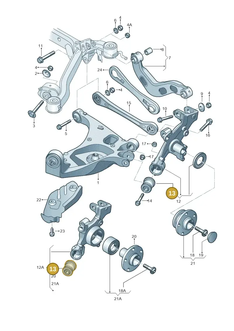 8E0505203D — SEAT Exeo ST Reference (2008-2011) diagram 249505050, position 13