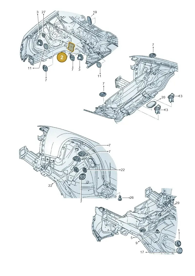 8E0615275A — SEAT Exeo ST Reference (2008-2011) diagram 249803350, position 2