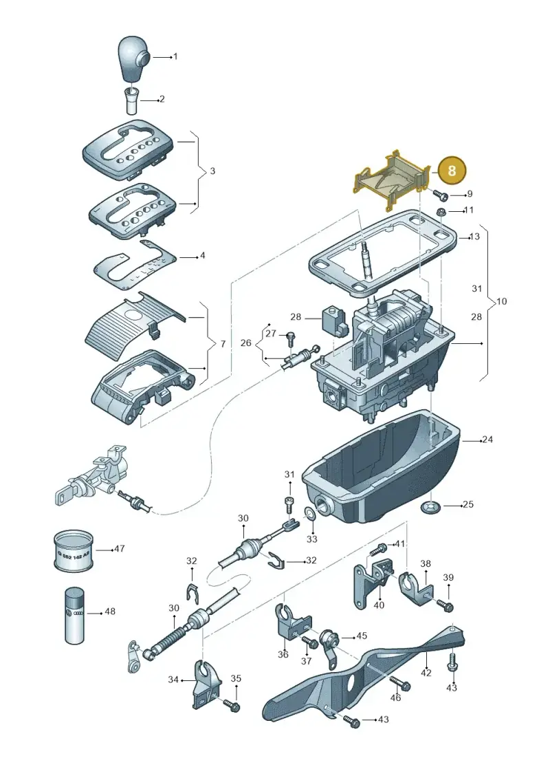 8E0713561A — SEAT Exeo ST Reference (2008-2011) diagram 454713200, position 8
