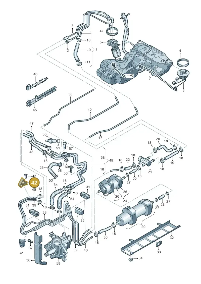 8E0721350 — SEAT Exeo ST Reference (2008-2011) diagram 636201250, position 42