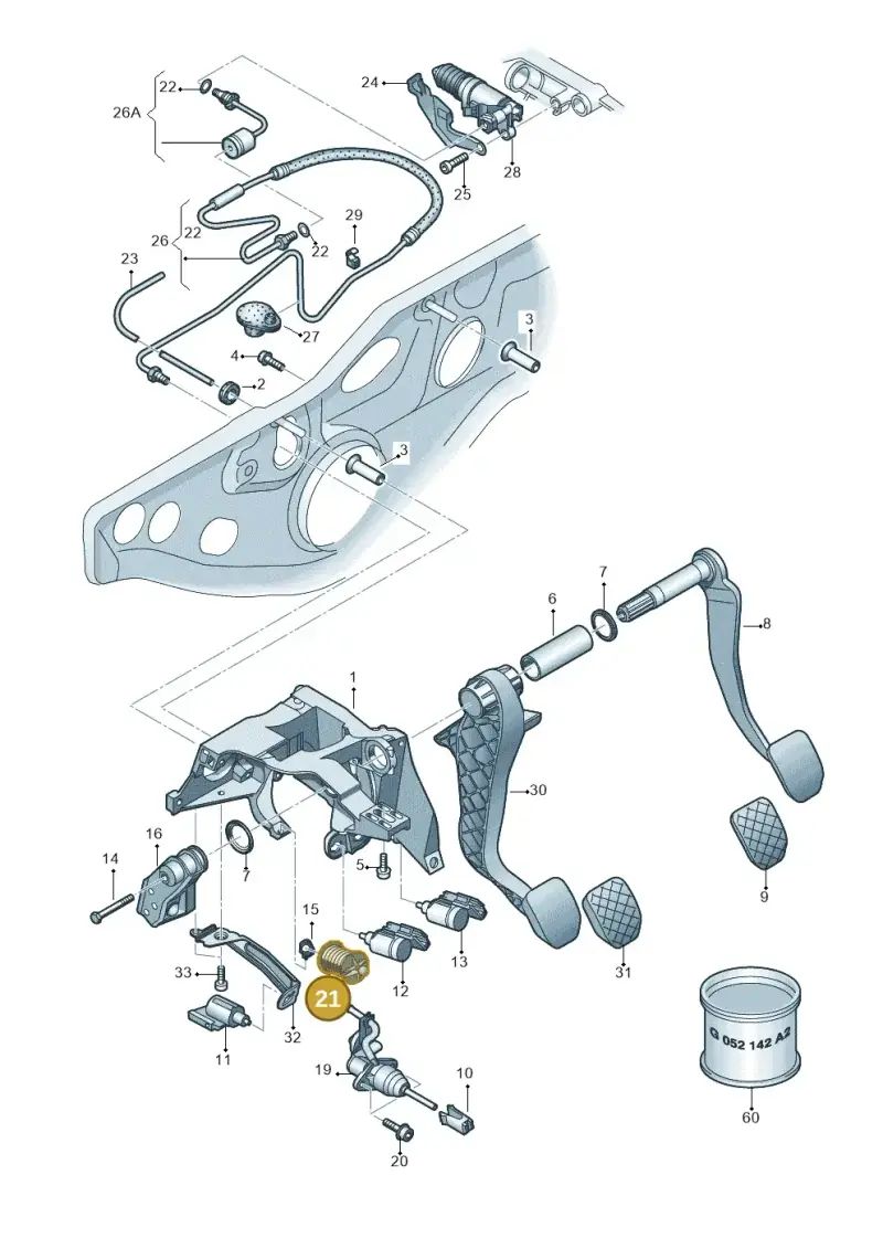 8E0721403C — SEAT Exeo ST Reference (2008-2011) diagram 454721300, position 21