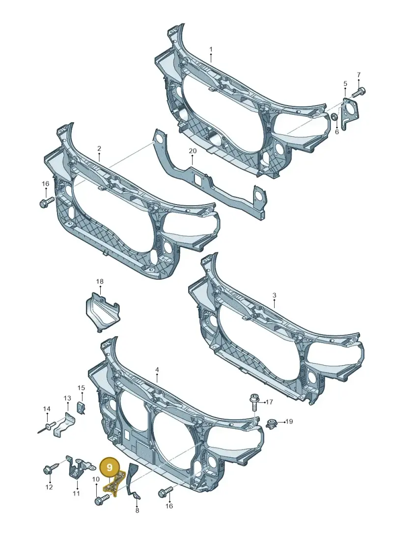 8E0805363 — SEAT Exeo ST Reference (2008-2011) diagram 454805500, position 9