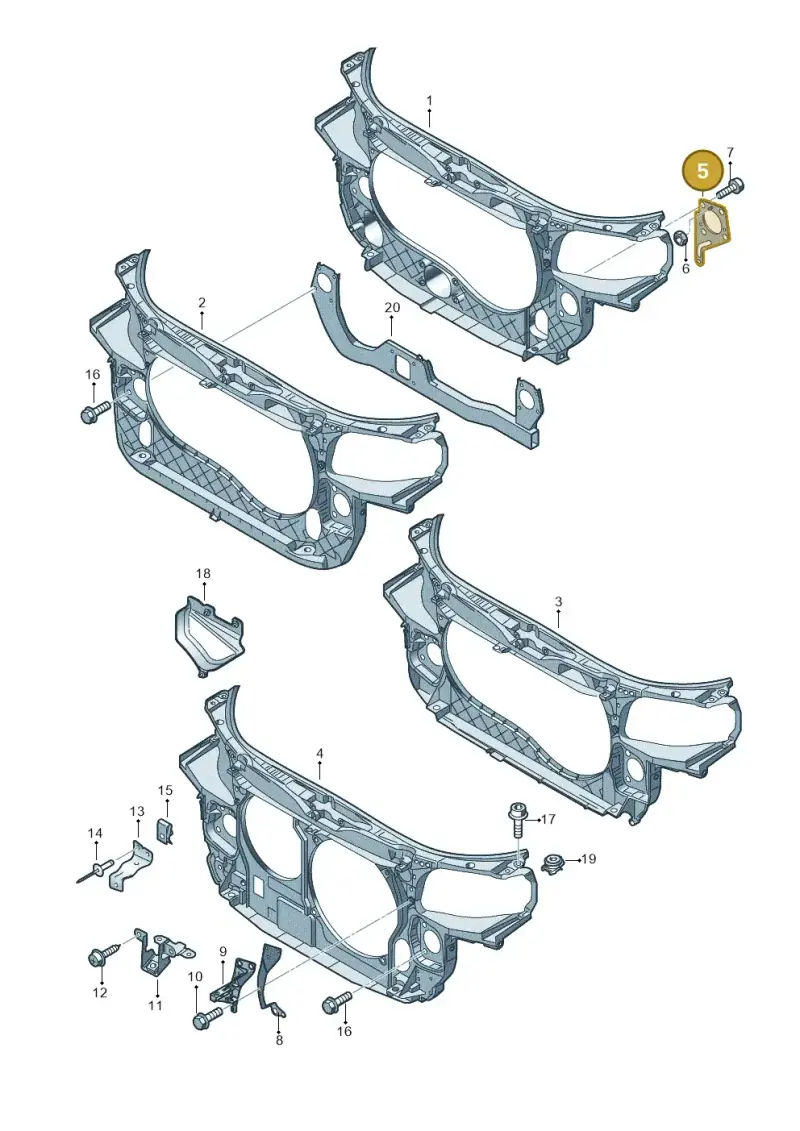 8E0805499 — SEAT Exeo ST Reference (2008-2011) diagram 454805500, position 5
