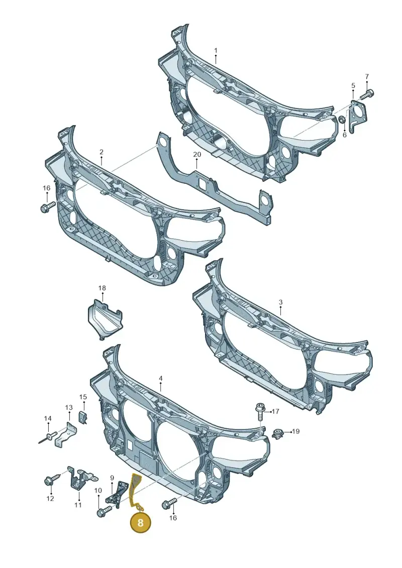 8E0805537A — SEAT Exeo ST Reference (2008-2011) diagram 454805500, position 8