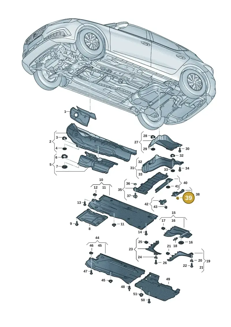 8E0825265D — SEAT Leon style (2019-) diagram 5fn825010, position 39