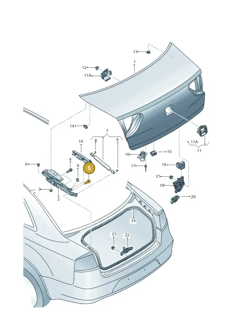 8E0827409 — SEAT Exeo ST Reference (2008-2011) diagram 664827000, position 5