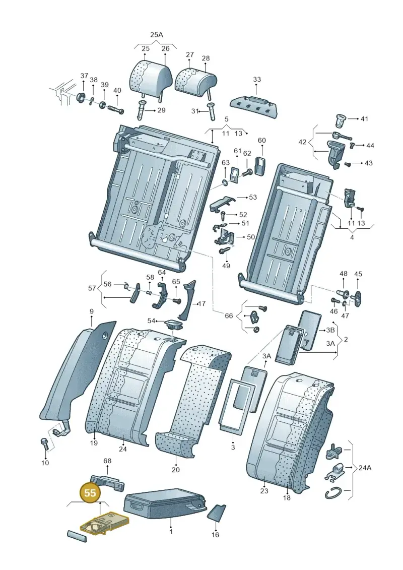 8E0885995C4PK — SEAT Exeo ST Reference (2008-2011) diagram 249885700, position 55
