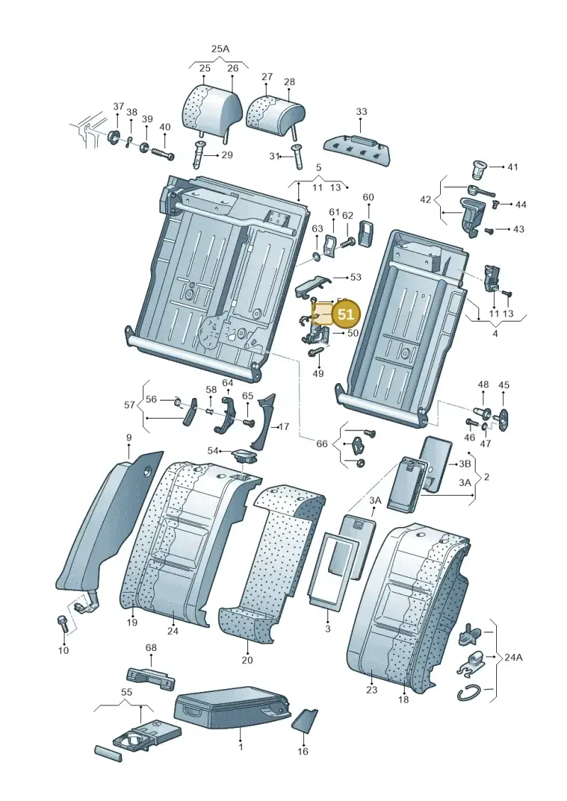 8E0886193 — SEAT Exeo ST Reference (2008-2011) diagram 249885700, position 51