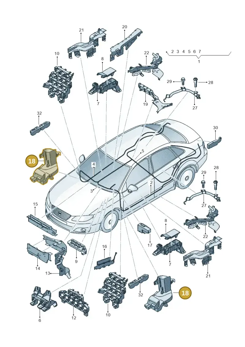 8E0971822 — SEAT Exeo ST Reference (2008-2011) diagram 664971800, position 18