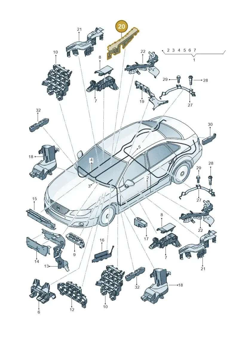 8E0971824AA — SEAT Exeo ST Reference (2008-2011) diagram 664971800, position 20