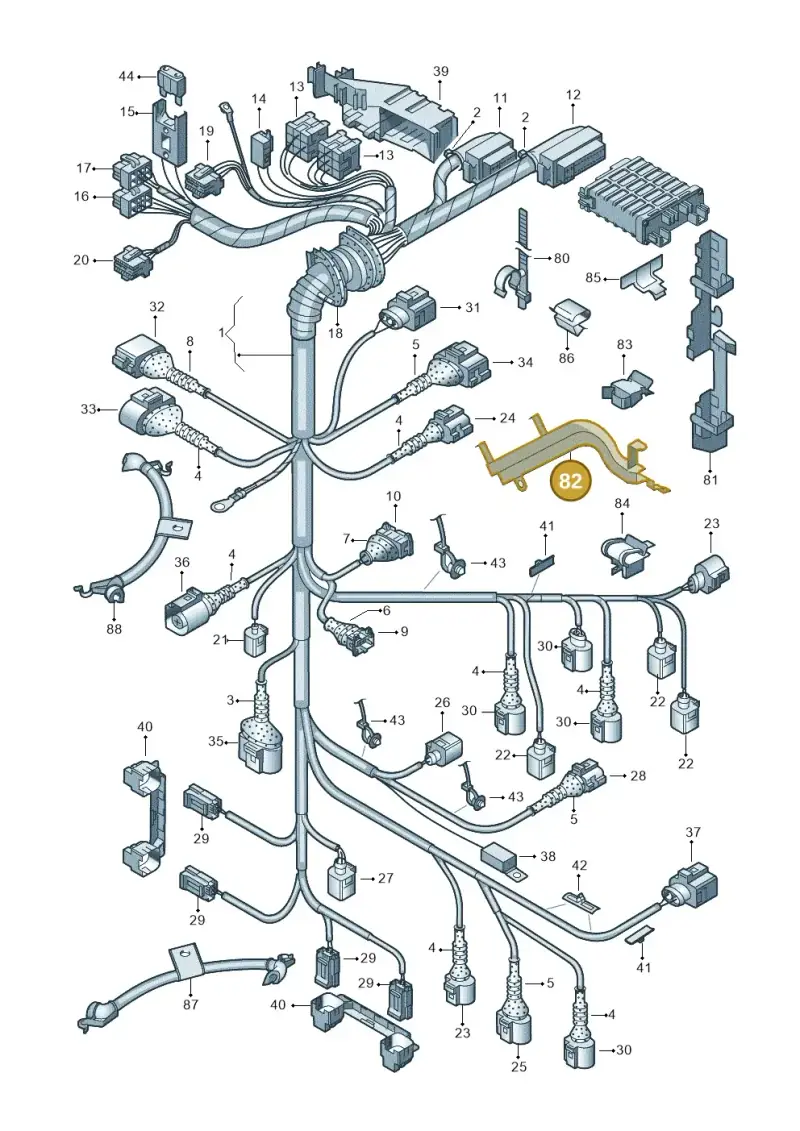 8E0971824Q — SEAT Exeo ST Reference (2008-2011) diagram 249971100, position 82