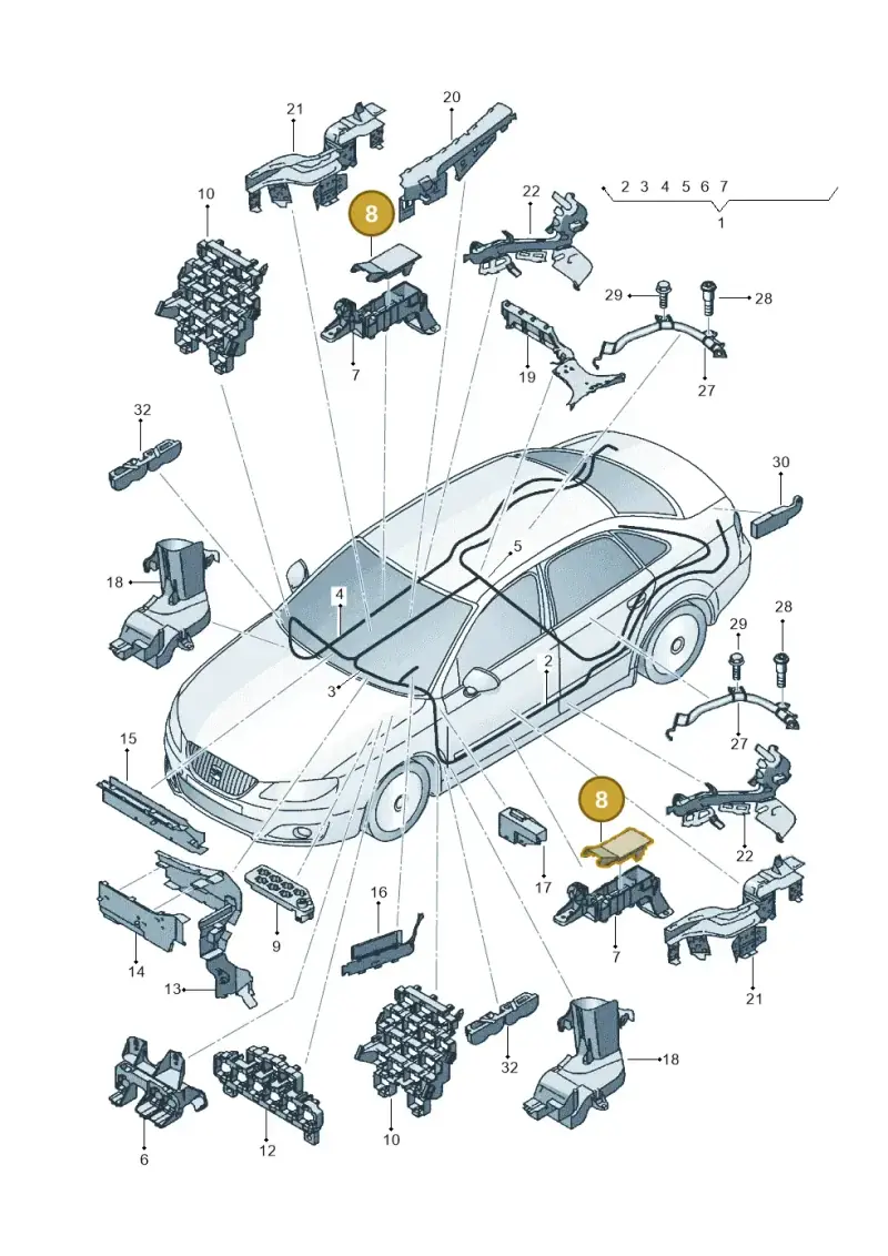 8E0971981D — SEAT Exeo ST Reference (2008-2011) diagram 664971800, position 8
