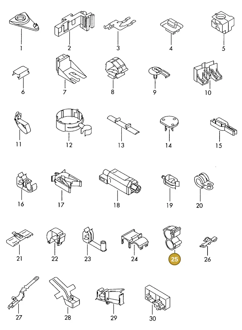8E0972847B — SEAT 1J0 platform diagram 198977120, position 25
