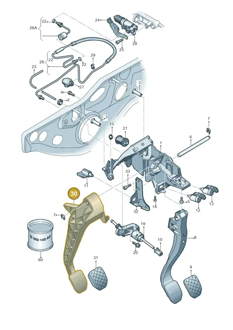8E1721316 — SEAT Exeo ST Reference (2008-2011) diagram 454721250, position 30