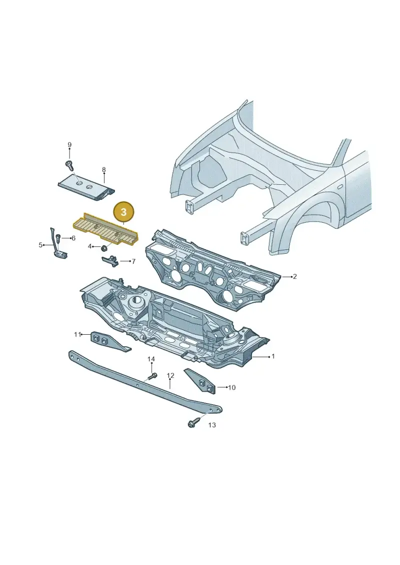 8E1805229A — SEAT Exeo ST Reference (2008-2011) diagram 664805000, position 3