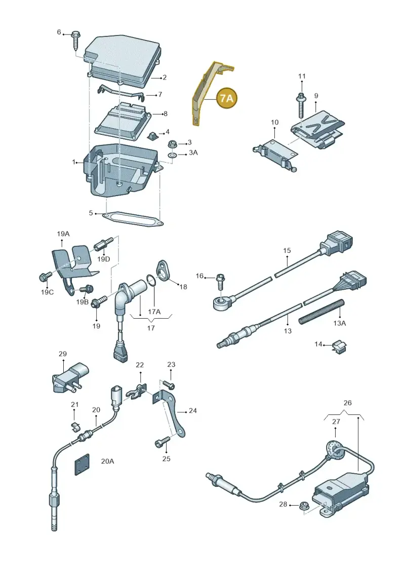 8E1907354A — SEAT Exeo ST Reference (2008-2011) diagram 249906100, position 7A