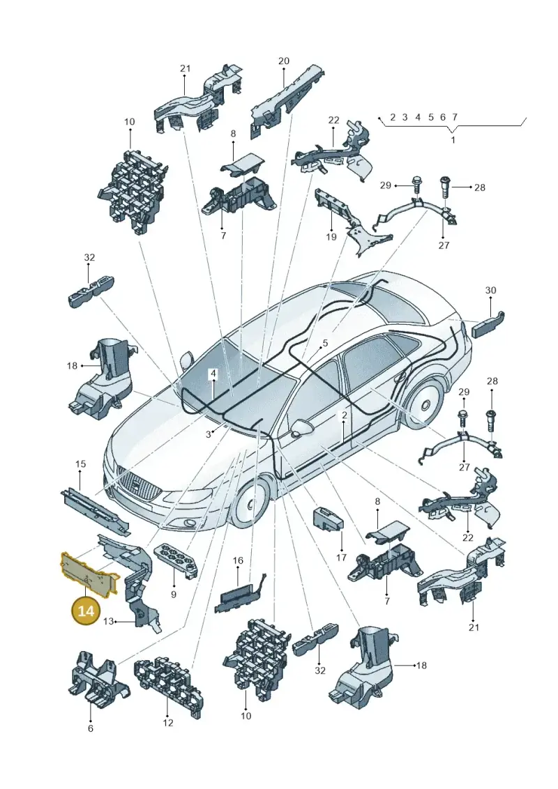 8E1971824C — SEAT Exeo ST Reference (2008-2011) diagram 664971800, position 14