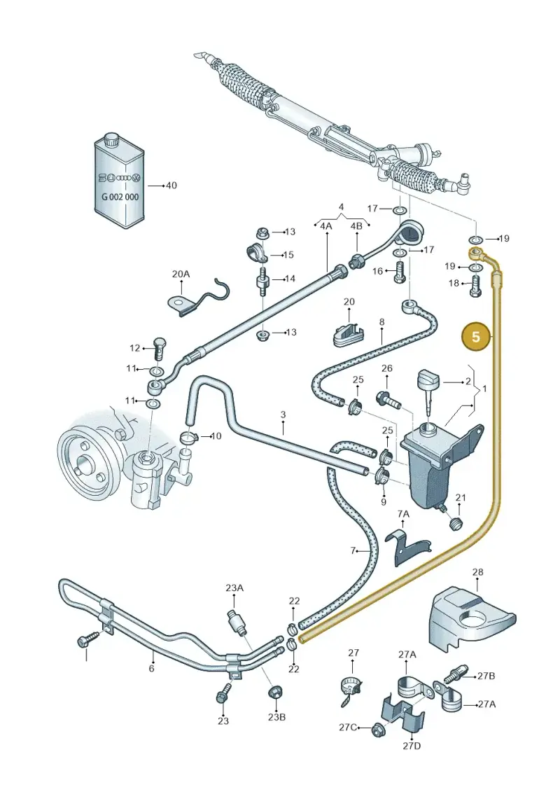 8E2422891AC — SEAT Exeo ST Reference (2008-2011) diagram 249422500, position 5