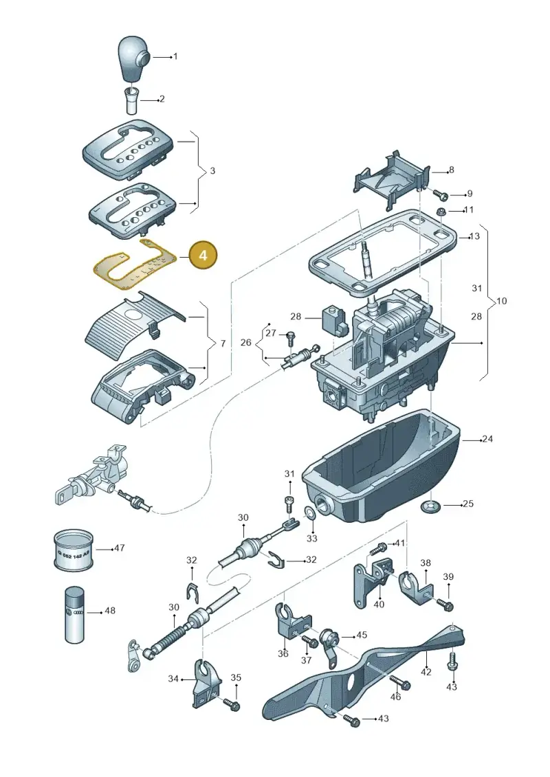 8E2713243H — SEAT Exeo ST Reference (2008-2011) diagram 454713200, position 4