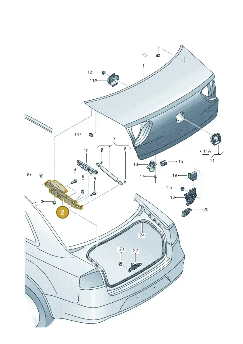 8E5827301G — SEAT Exeo ST Reference (2008-2011) diagram 664827000, position 2