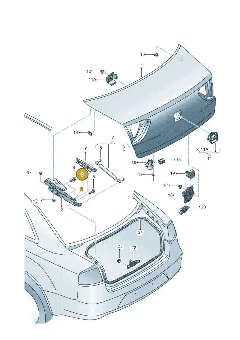 8E5827378 — SEAT Exeo ST Reference (2008-2011) diagram 664827000, position 9