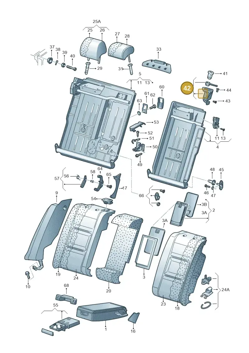 8E58857406PS — SEAT Exeo ST Reference (2008-2011) diagram 249885700, position 42