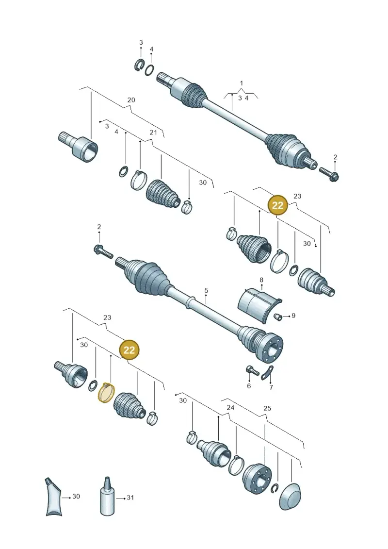 8J0498203 — SEAT Ateca Style (2016-) diagram 827407350, position 22
