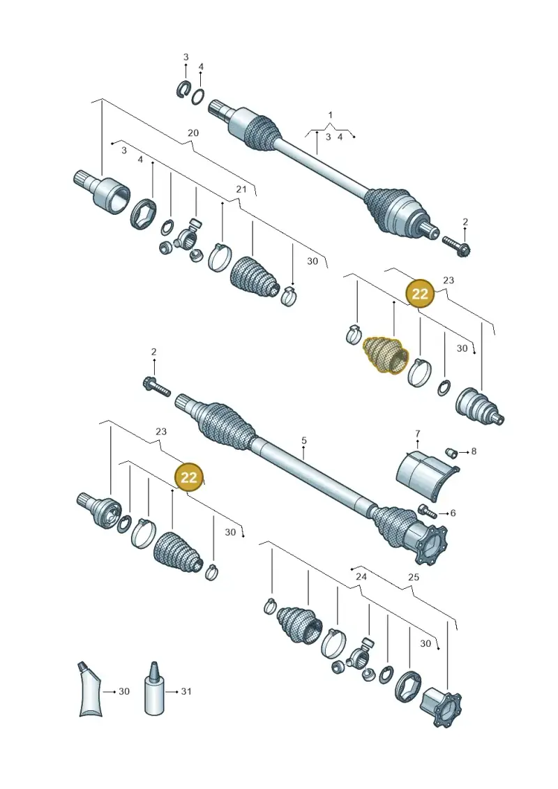 8J0498203 — SEAT Formentor TSI CUPRA (2020-) diagram 827407390, position 22