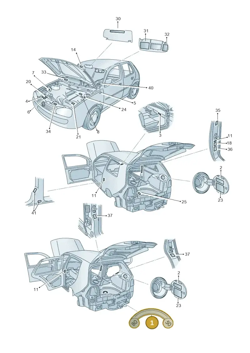 8K0010539B — SEAT Ibiza Reference (2008-2011) diagram 203010000, position 1