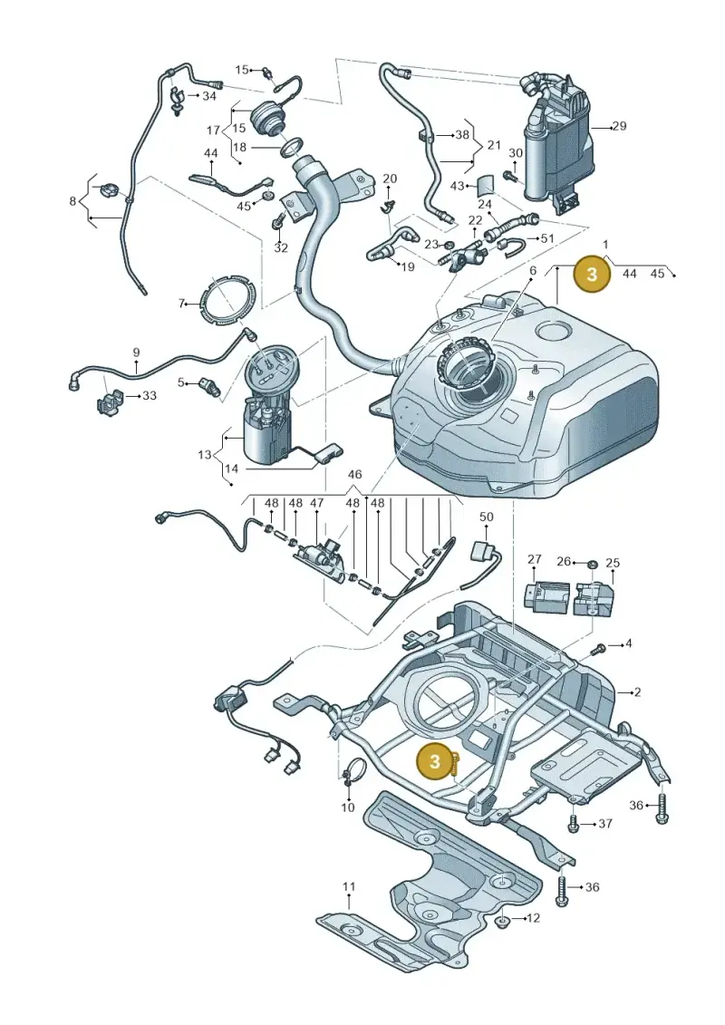 8K0201693D — SEAT Formentor TSI CUPRA (2020-) diagram 596201040, position 3
