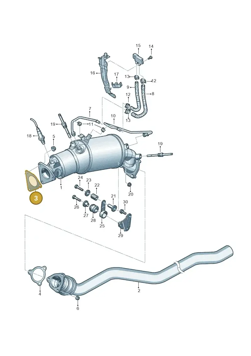 8K0253115B — SEAT Exeo ST Reference (2008-2011) diagram 636253500, position 3