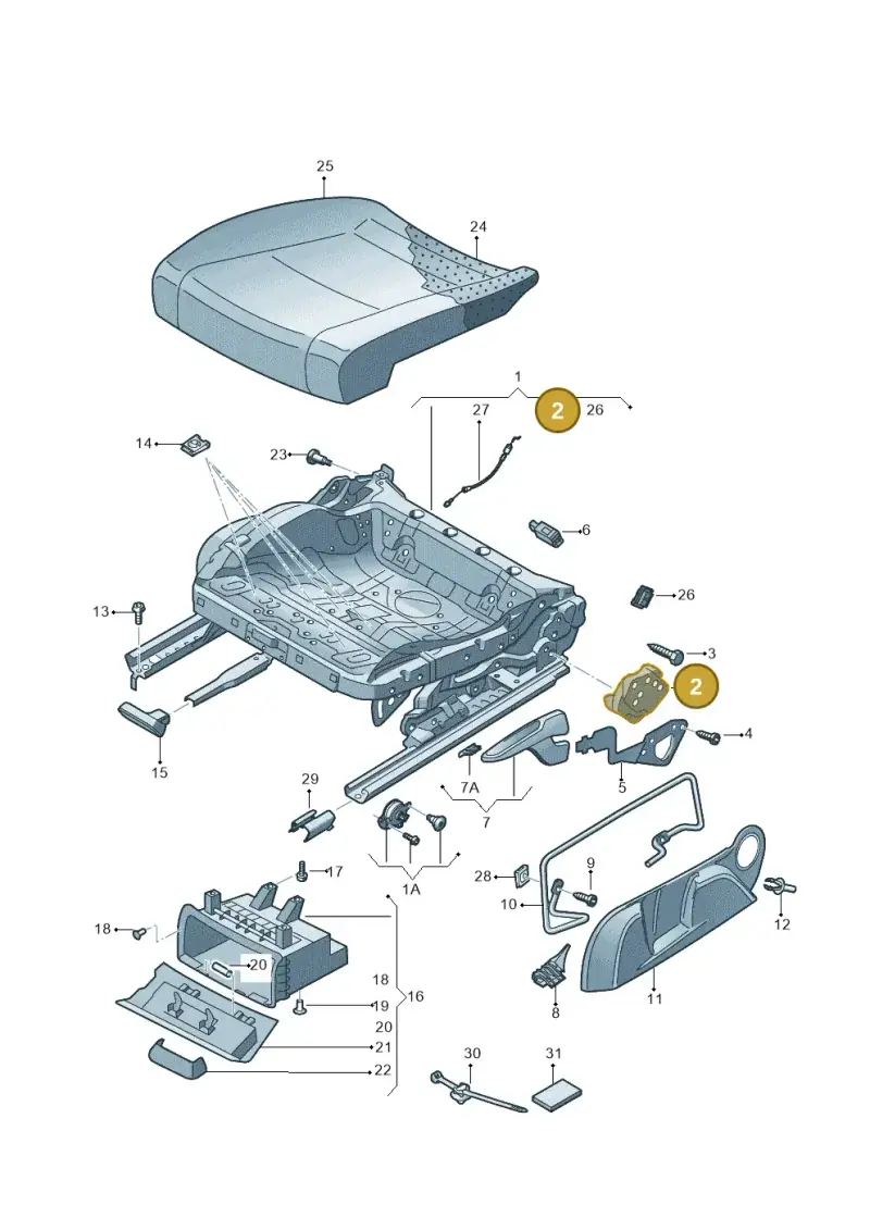 8K0881054 — SEAT Leon ST Stylance (2016-2020) diagram 830881000, position 2