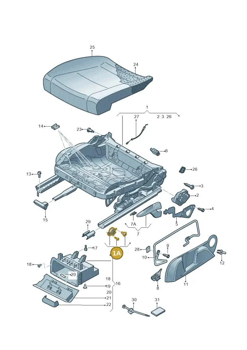 8K0881094 — SEAT Leon ST Stylance (2016-2020) diagram 830881000, position 1A