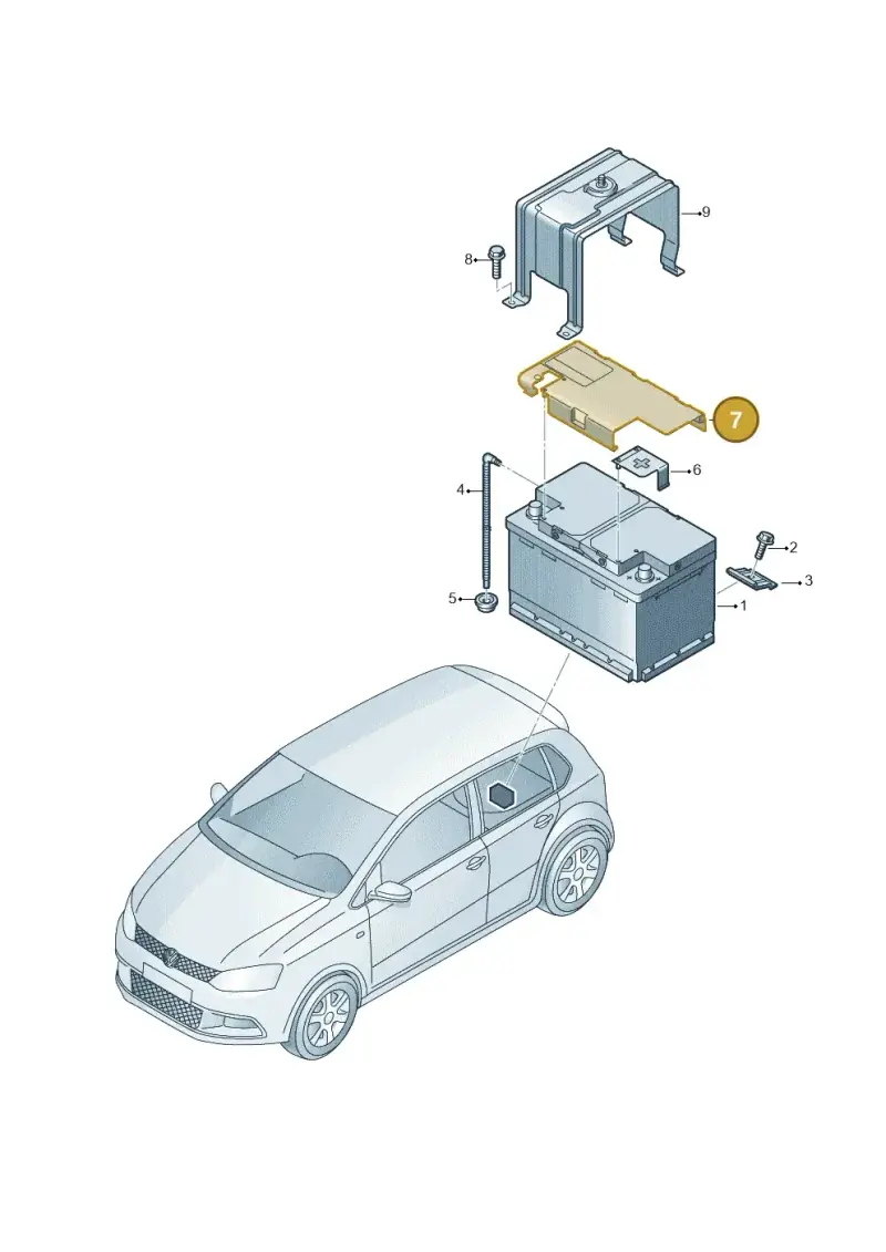8K0915429F — SEAT Ibiza Stylance (2015-) diagram 773915100, position 7